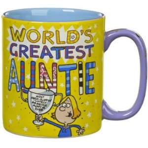    Worlds Greatest Auntie Novelty Coffee/tea Mug: Kitchen & Dining