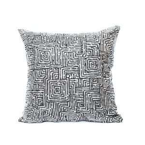  20 X 20 Silver Maze Throw Pillow Cover