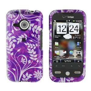  Premium   HTC Droid Eris/S6200 Purple Flower Cover 