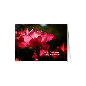  Invitation to Marys Birthday Party   Red Roses Card: Toys 
