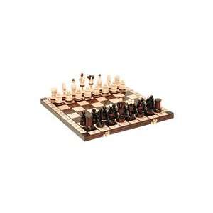  Medium King Brass Inlay Chess Set & Board: Sports 