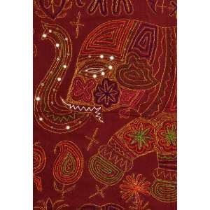  Indian Cotton Elephant Wall Hanging Tapestry Table Throw 