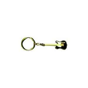  Electric Guitar Key Chain   Black Musical Instruments