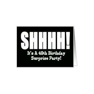  49th Birthday Surprise Party Invitation Card: Toys & Games