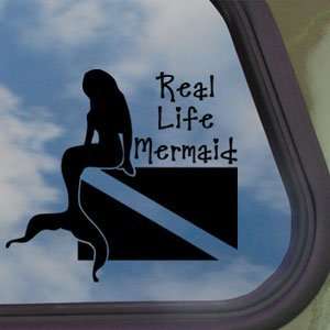  Real Life Mermaid Black Decal Scuba Diver Dive Flag 