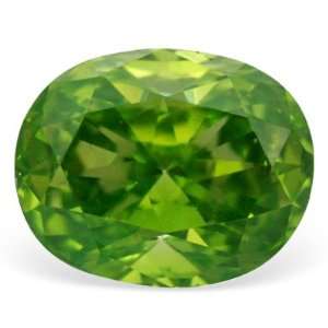    1.08 Ct Pine Green Color Oval Solitaire Loose Diamond Jewelry