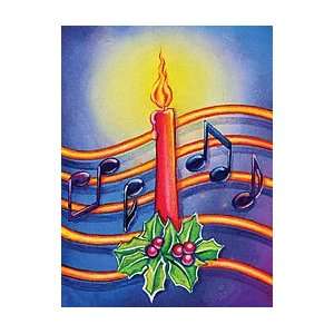  Greeting Cards: Christmas Candle (Pack of 12): Musical 