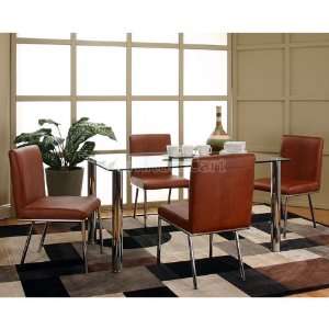   Top Dining Room Set w/ Caramel Chairs F5430 43 47 cdr set Home