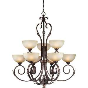    09 27 Black Cherry Traditional / Classic 36Wx43H 9 Light Chandelier