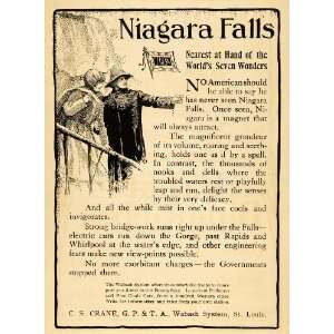 1905 Ad Wabash Railroad Niagara Falls Vacation Train Travel 