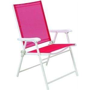  Folding Sling Chair, RED FOLDING SLING CHAIR: Home 