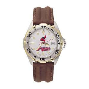  Cleveland Indians Mens All Star Watch W/Leather Band 