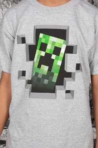 Minecraft Creeper Inside YOUTH SIZES T  Shirt NEW!! Official Licensed 