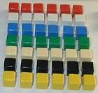 DICE   16mm BLANKS   SEVEN SETS OF SIX   42 T0TAL   SEVEN COLORS 