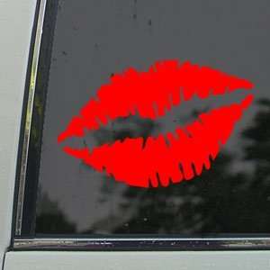  Woman Mouth Lip SEXY Red Decal Car Truck Window Red 