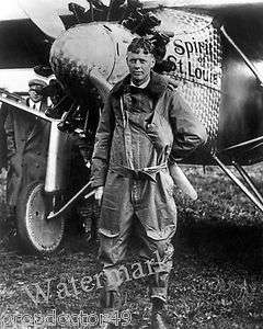 Photograph Charles Lindbergh & Spirit of St.Louis Aircraft  