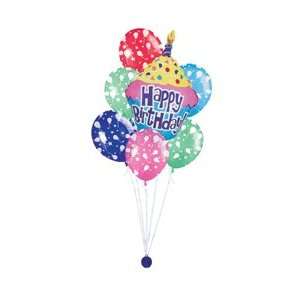  Happy Birthday Cupcake Balloon Bouquet: Toys & Games