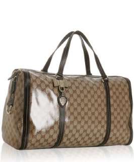Gucci beige gg Crystal canvas Duchessa large boston bag   