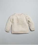 Burberry BABY beige wool logo crewneck sweater style# 318105701