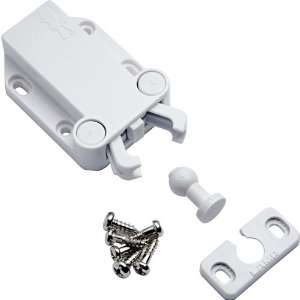 Safe Push Touch Latch, White, Standard (2 3/8 Long overall)
