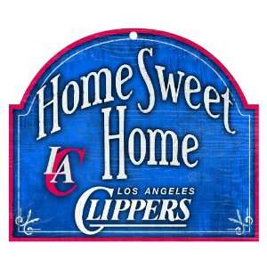  NBA Los Angeles Clippers 11 by 9 Wood Home Sweet Home Sign 