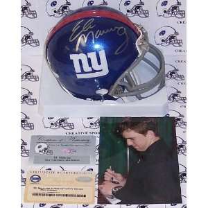 Eli Manning New York Giants Replica Mini Helmet   Autographed NFL Mini 