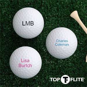  Personalized Top Flite Golf Ball Set   Printed with Your 
