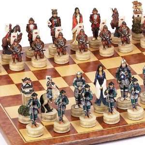   Samurai Chessmen & St. Marks Square Chess Board: Toys & Games