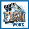Fishing~Born To Fish Forced To Work~Tin/Metal Sign  