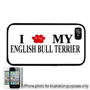  English Bull Terrier Paw Love Dog Apple iPhone 4 4S Case 