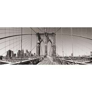  4x10 New York City Brooklyn Bridge Ropes Sepia 349 Gallery 