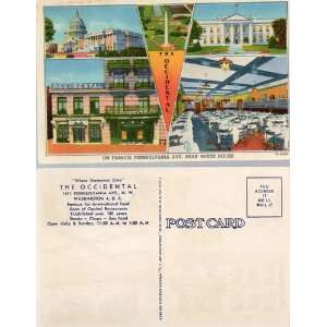  Post Card: Where the Statesmen Dine THE OCCIDENTAL On Famous 