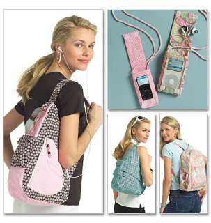 BACKPACK COMPUTER LAPTOP BAG PURSE SEWING PATTERN CELL CASE FANNY PACK 