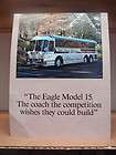 PAGE EAGLE MODEL 15 BUS SALES BROCHURE FEATURING POST ROAD STAGES 