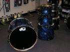 New DW Drum Workshop Collectors Mahogany Twisted Blue Oyster Drum Set 