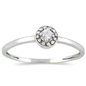   05 Carat Diamond Antique Promise Ring in 10K White Gold: SZUL: Jewelry