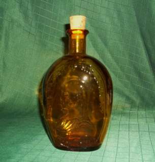Wheaton George Washington Amber Glass Bottle  