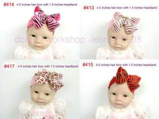   with 5 baby girl hair bows alligator clip 4.5 #412 419  