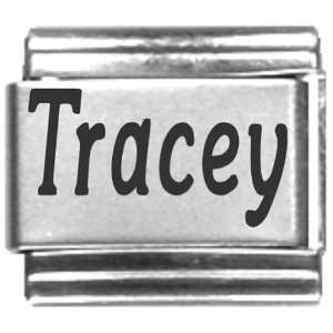  Tracey Laser Name Italian Charm Link: Jewelry