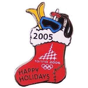 Torino 2005 Happy Holidays Olympic Pin:  Sports 