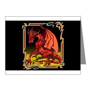  Note Cards (10 Pack) Red Dragon Tapestry 