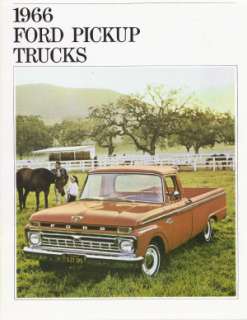 FORD 1966 TRUCK Sales Brochure 66 Pick Up  
