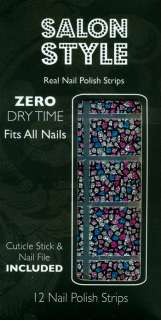 Description Real nail polish strips with ZERO dry time. Includes 12 