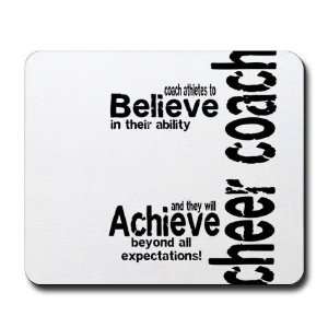  Cheer Coach believe Sports Mousepad by  Office 