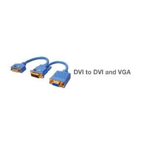  DVI to DVI and VGA Video Cable Adapter Splitter: Computers 