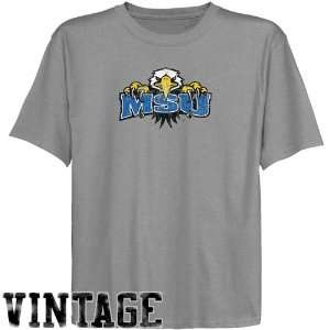 Morehead State Eagles Youth Ash Distressed Logo Vintage T shirt