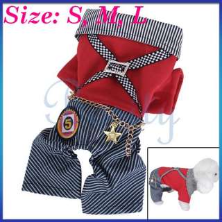 Pet Dog Jump Suit Open Collar Apparel Clothes All Size  