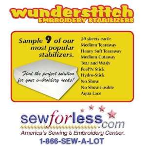  Embroidery Stabilizer Sampler Pack 7.5in x 7.5in   INCLUDES 10 FREE 