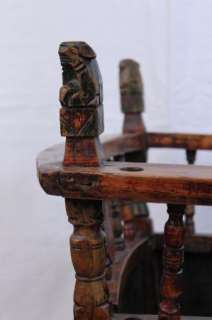 Antique Hand Made Wooden Cradle  