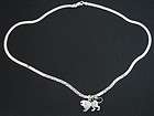 VINTAGE SILVER MARKED 925 STERLING ITALY NECKLACE PENDANT LION 10.8GR 